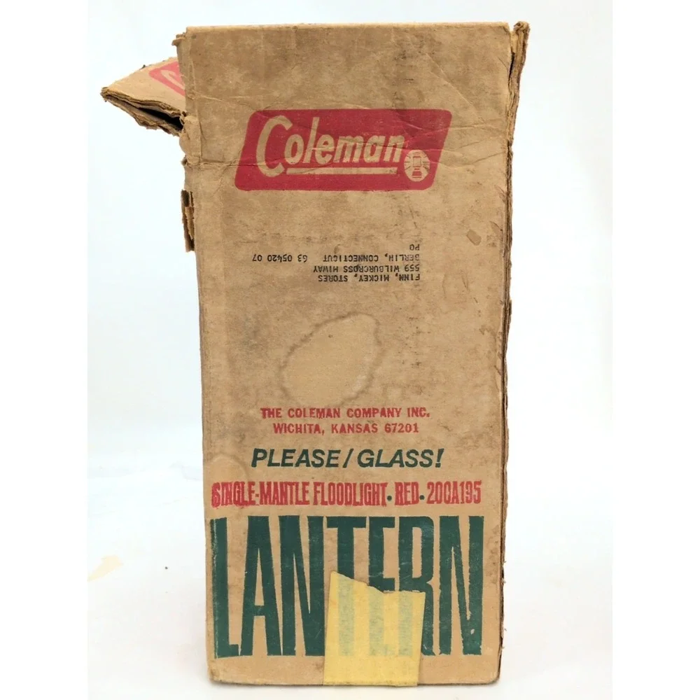 Vintage 1970 Coleman 200A Red Lantern 5 / 70 With Original Box